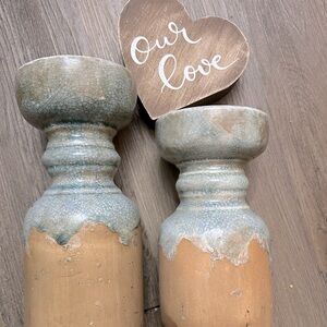 Candle holder with heart